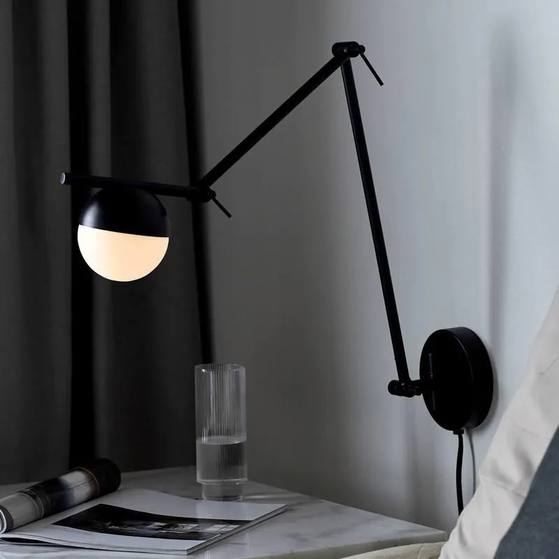 Swing Arm Wall Light - Black image