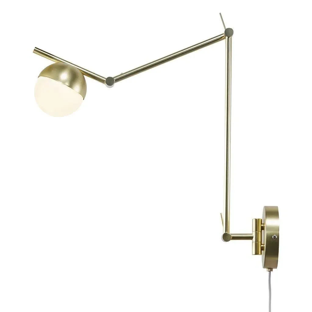Swing Arm Wall Light - Brass