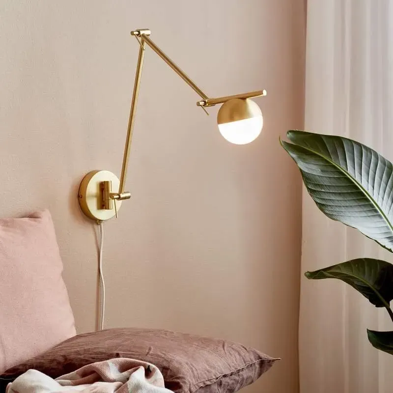 Swing Arm Wall Light - Brass