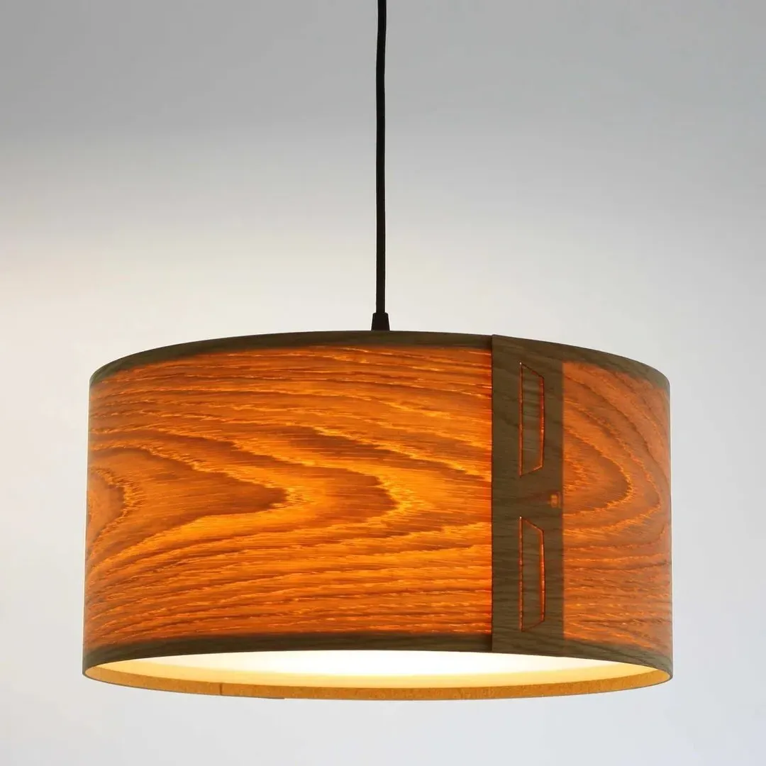 Tab Pendant Light Shade - Oak Veneer