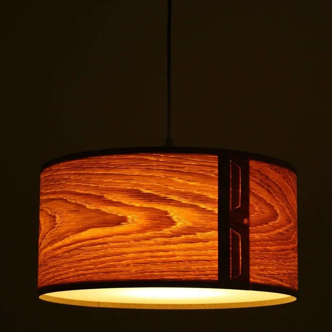 Tab Pendant Light Shade - Oak Veneer