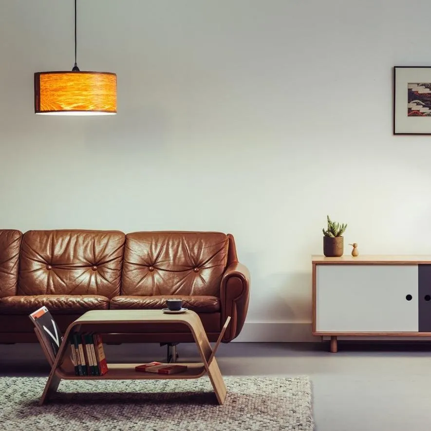 Tab Pendant Light Shade - Oak Veneer