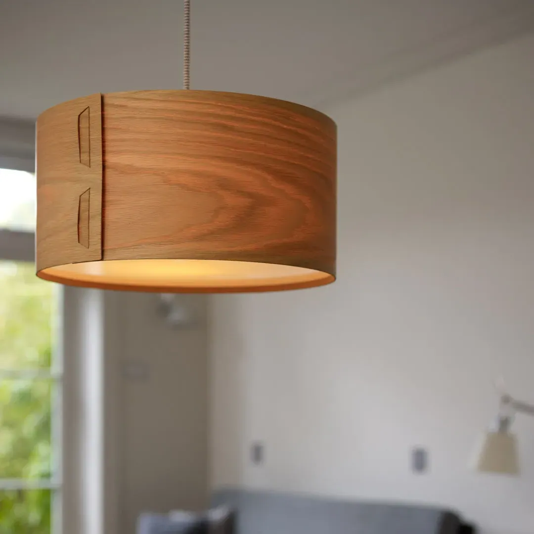 Tab Pendant Light Shade - Oak Veneer image