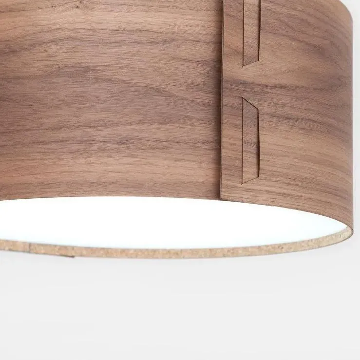 Tab Pendant Light Shade - Walnut Veneer