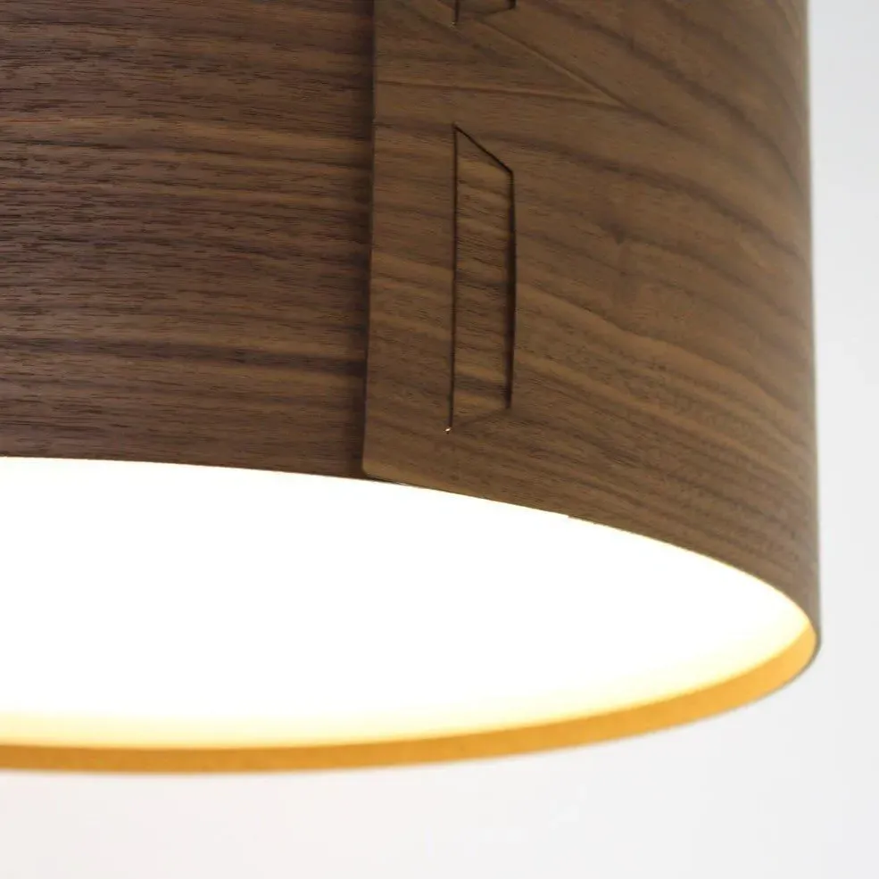 Tab Pendant Light Shade - Walnut Veneer