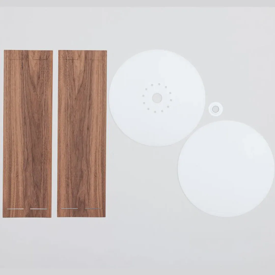 Tab Pendant Light Shade - Walnut Veneer