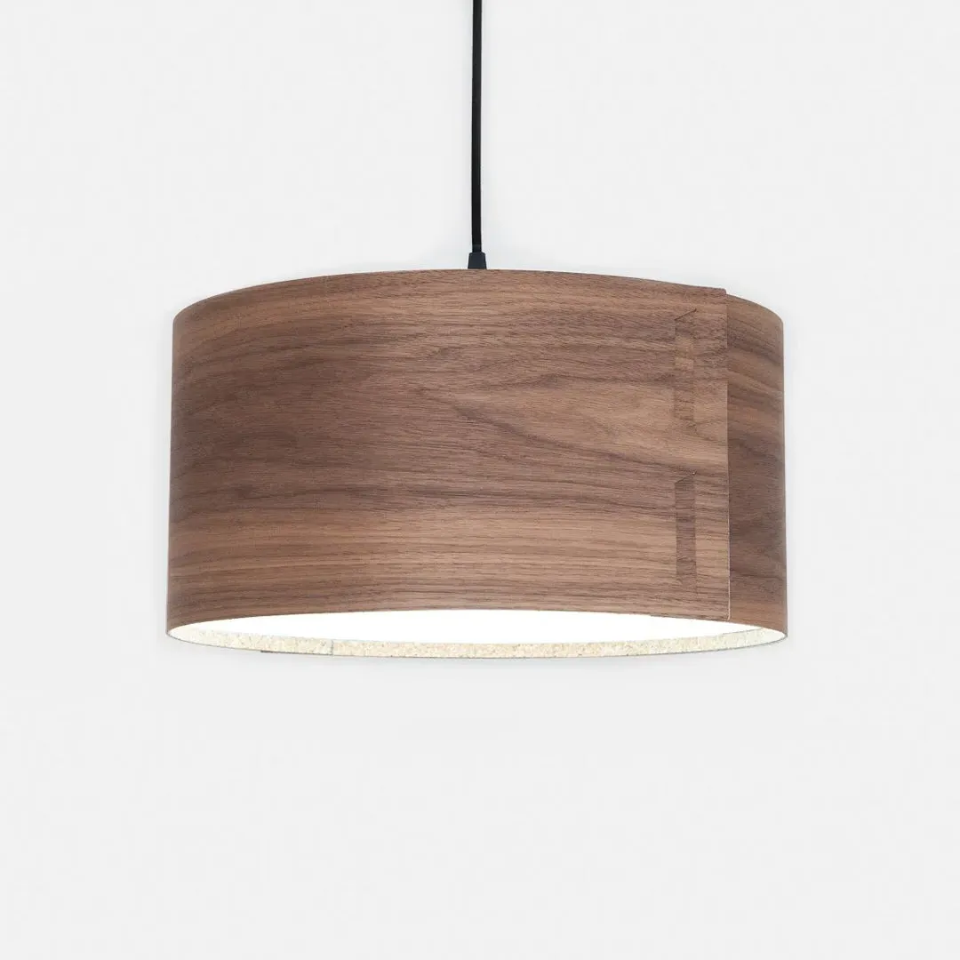 Tab Pendant Light Shade - Walnut Veneer