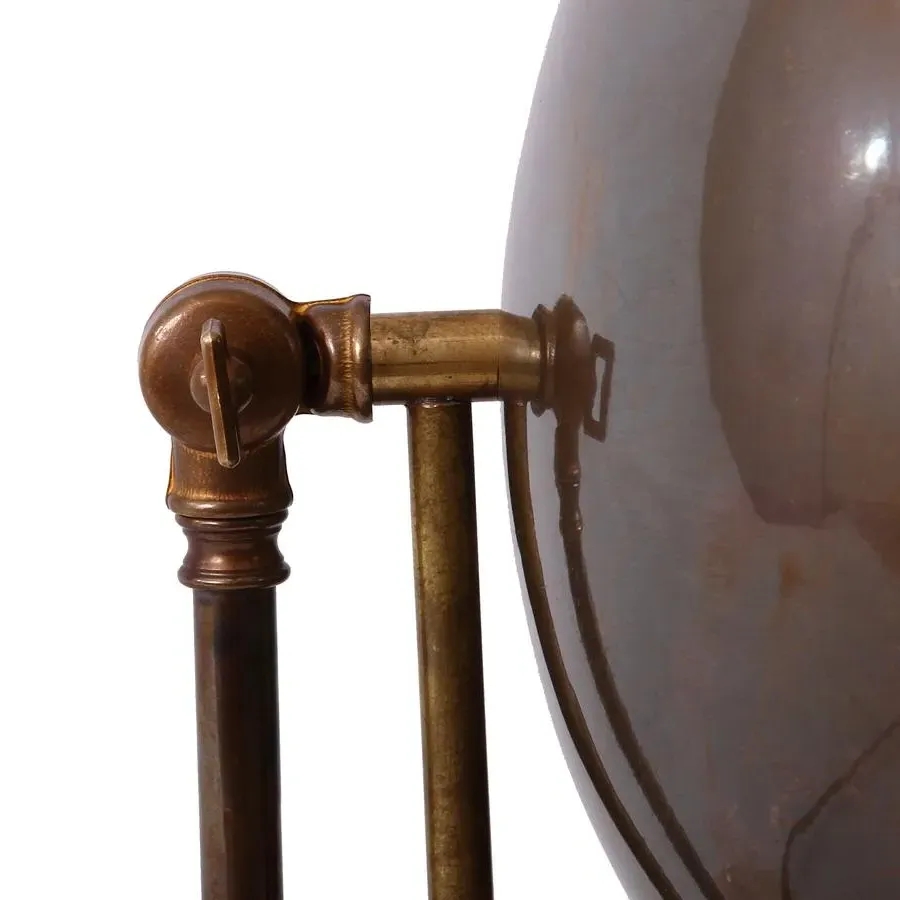 Table Lamp with Back Plate Shade - Patina Metal
