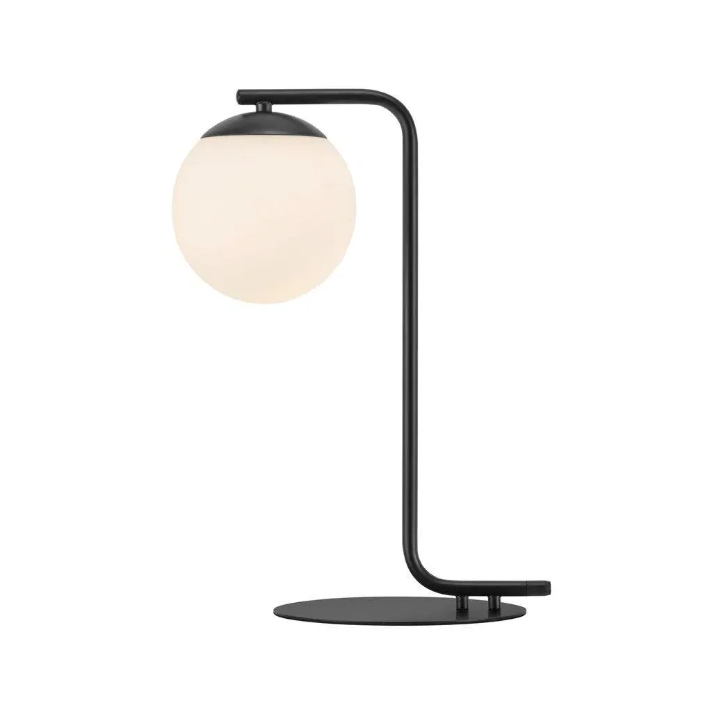 Table Lamp with Glass Dome - Black, Metal