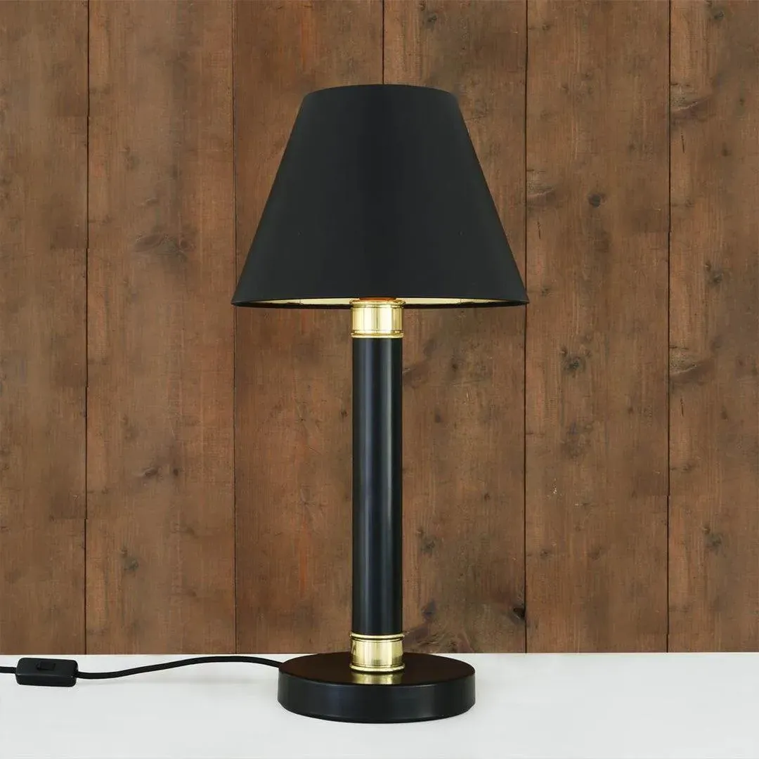 Table Lamp with Pillar Base - Black, Brass