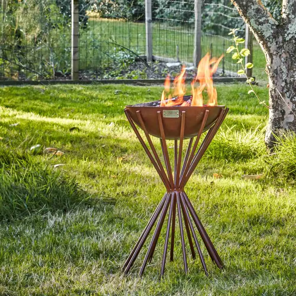 Tall Round Firebowl - Rust Finish image