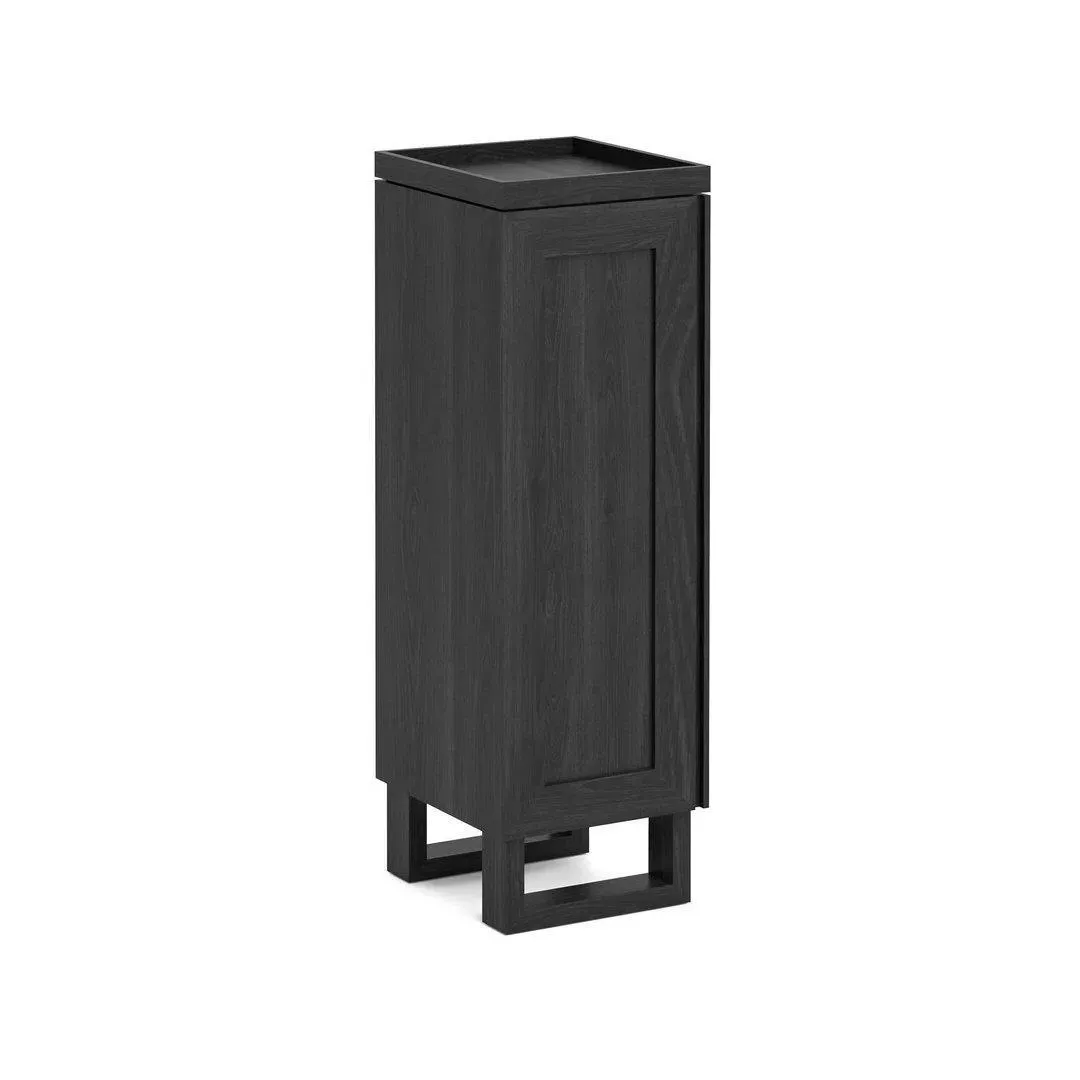 Tallboy Bathroom Cabinet with Tray - Dark Oak