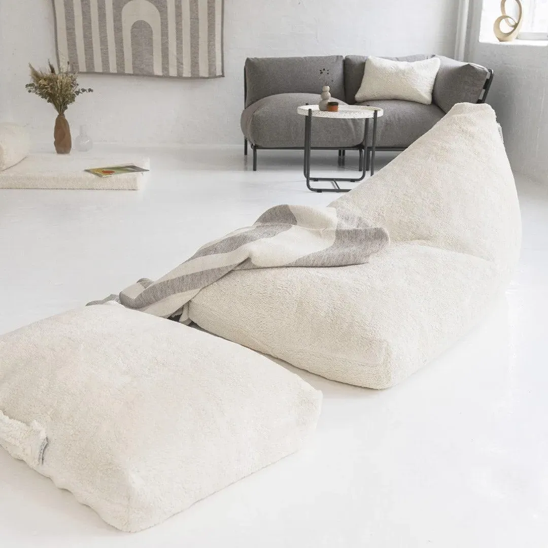 Teddy Lounger Chair with EPS Beads - Soft Fabric image