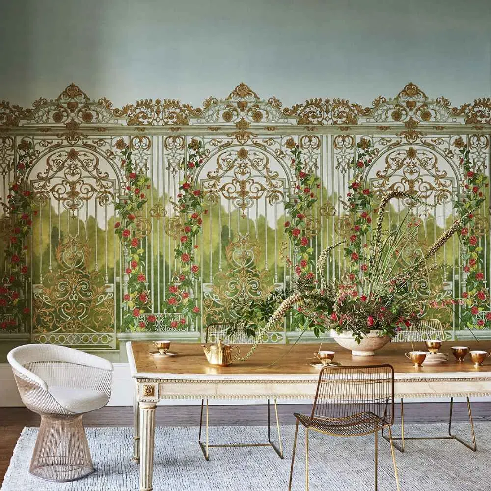 Tijou Gate Wallpaper Roll - Hand-Painted