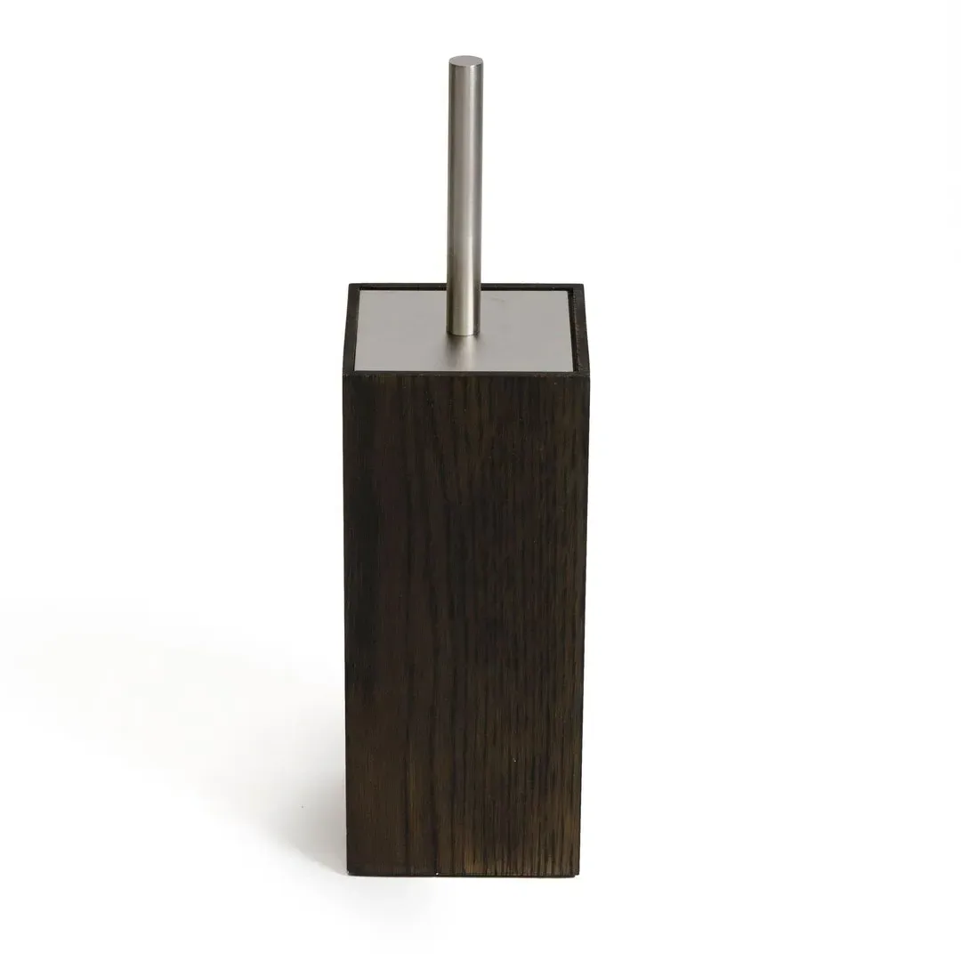 Toilet Brush with Holder - Dark, Oak image