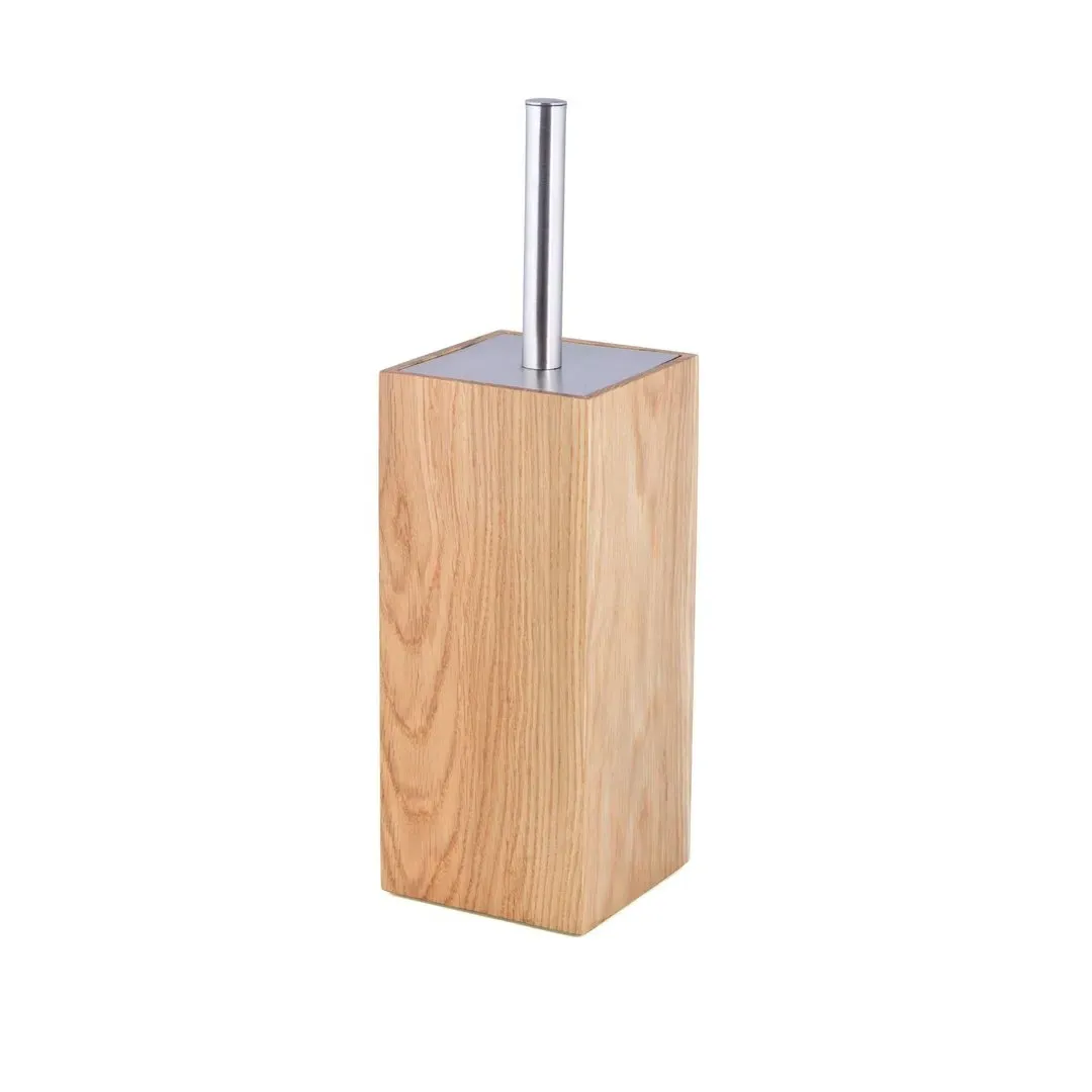 Toilet Brush with Holder - Natural, Oak