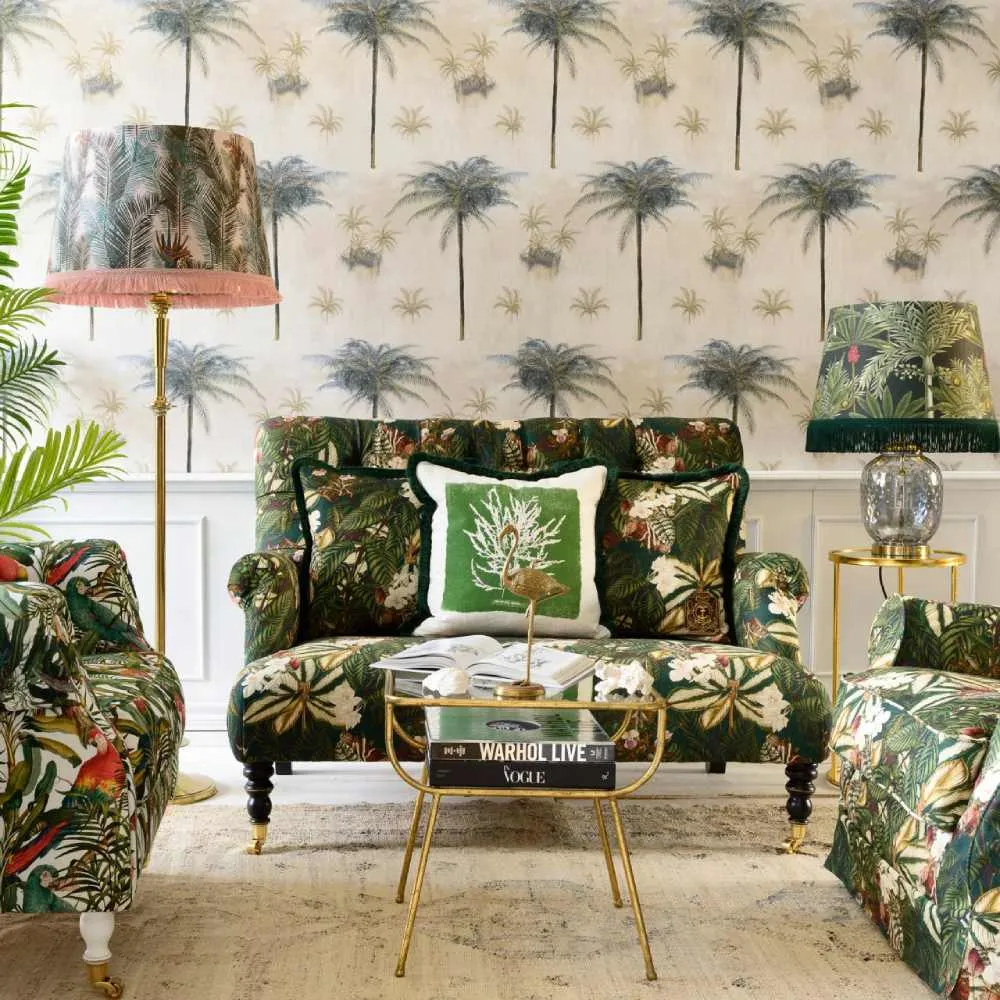 Tropical Wallpaper Set - Palm Trees, 3 Rolls image