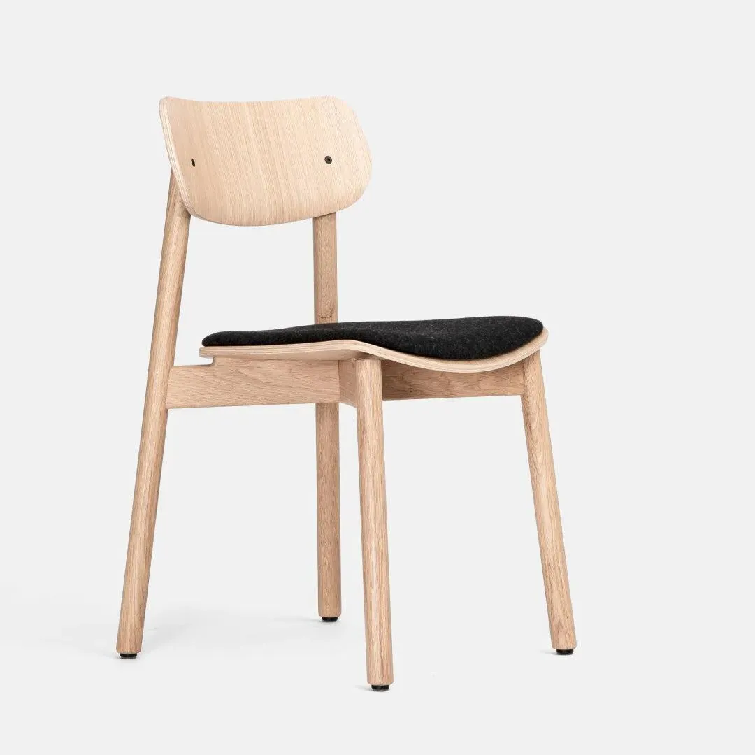 Upholstered Chair - Black, Wool