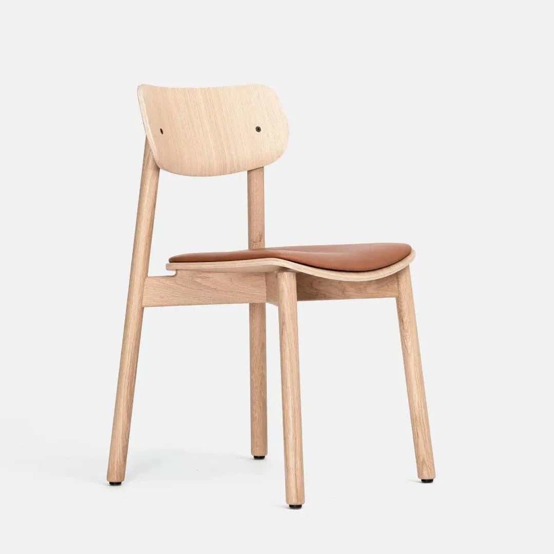 Upholstered Chair - Cognac, Leather