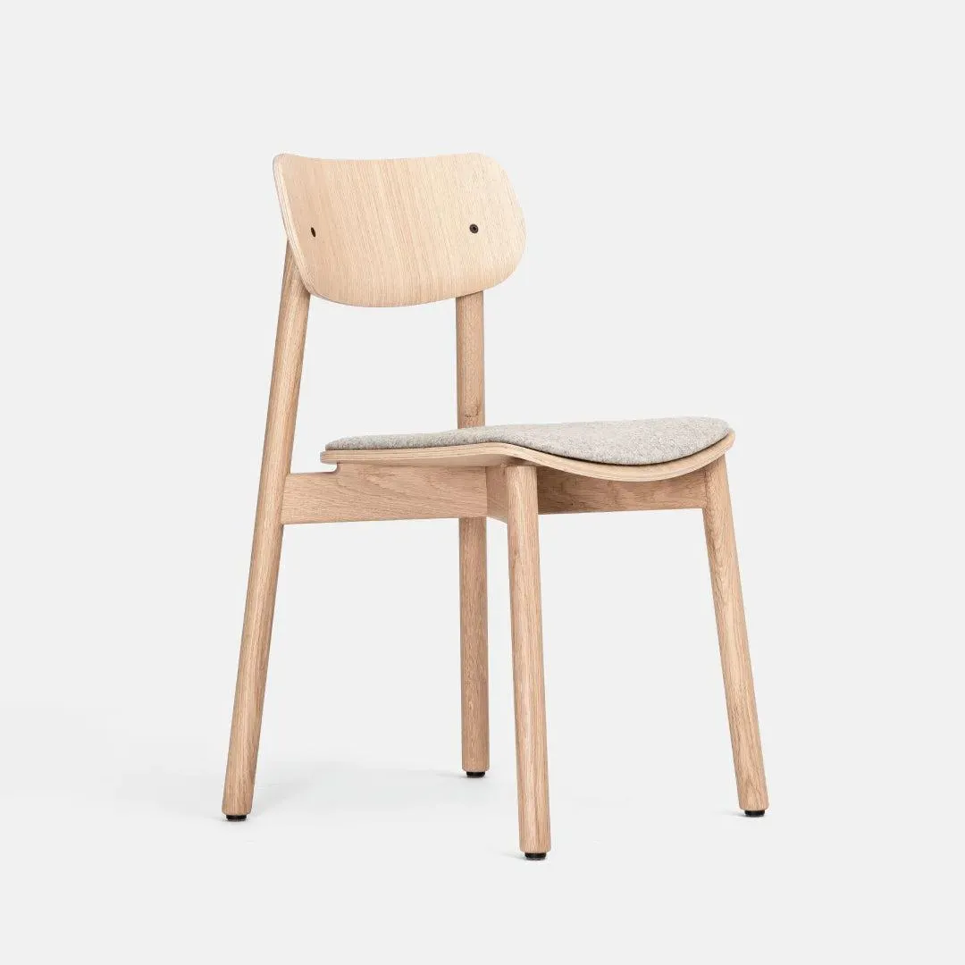 Upholstered Chair - Grey, Wool