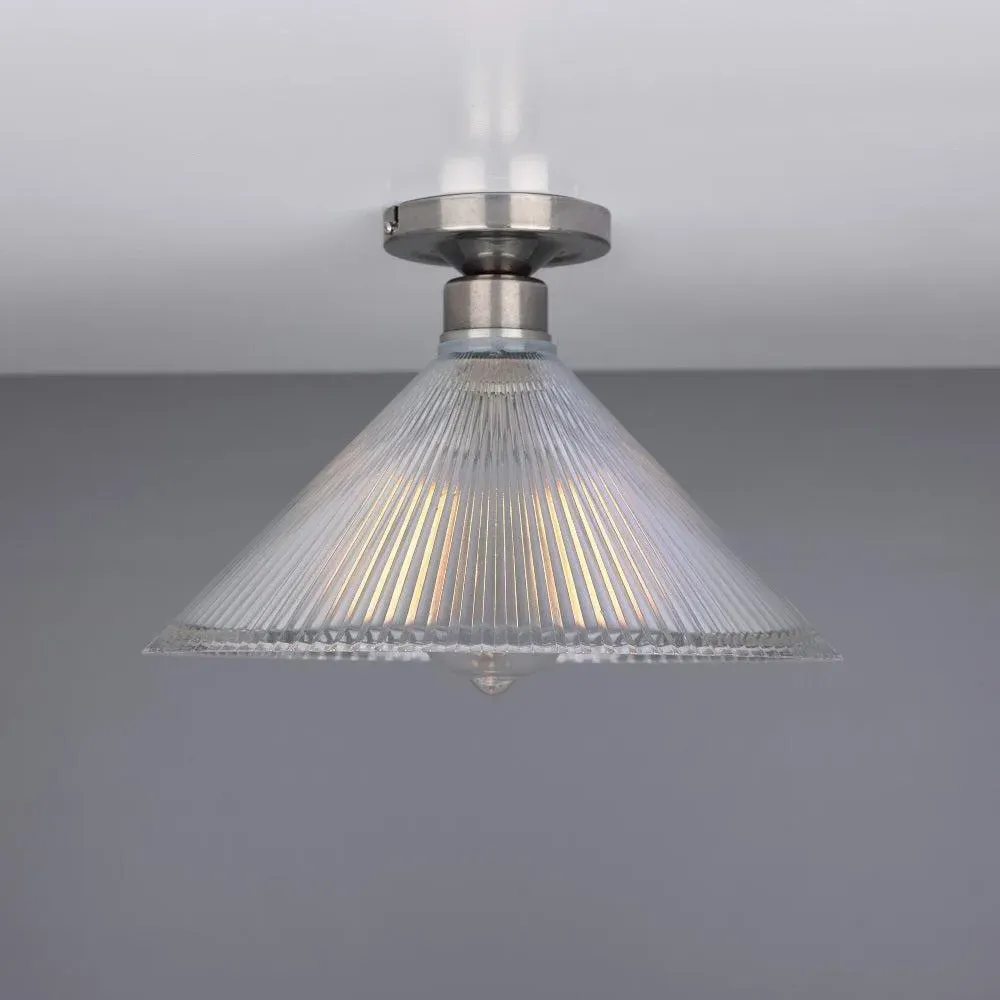 Vintage Flush Ceiling Light - Antique Silver