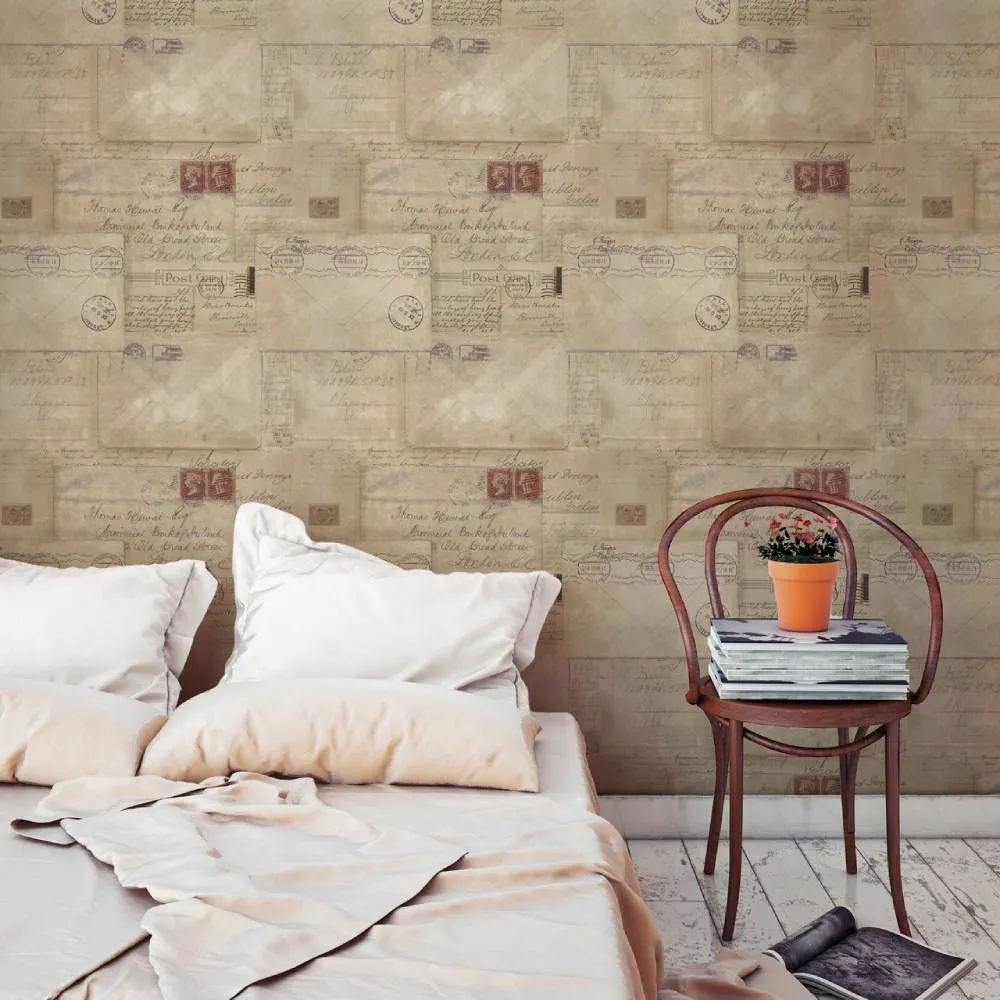 Vintage Letters Wallpaper - Set of 3 Rolls image