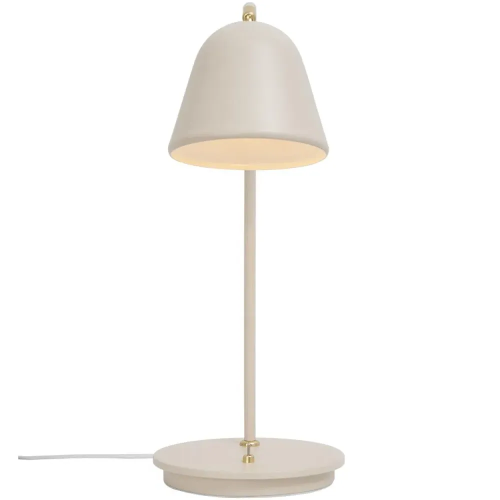 Vintage Table Lamp - Beige, Brass