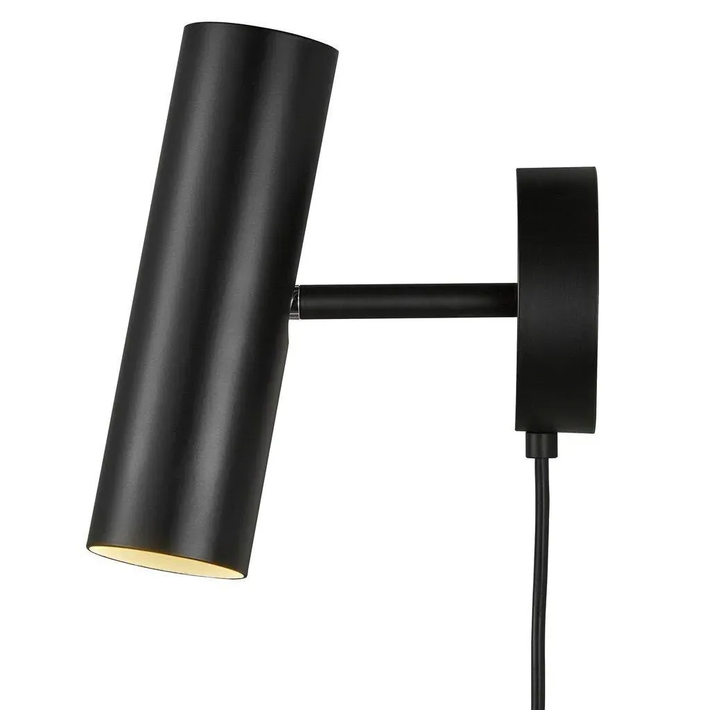 Wall Spotlight with Adjustable Head - Black