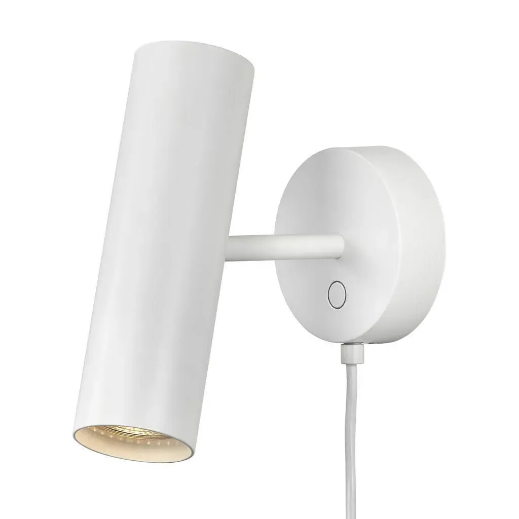 Wall Spotlight with Adjustable Head - White