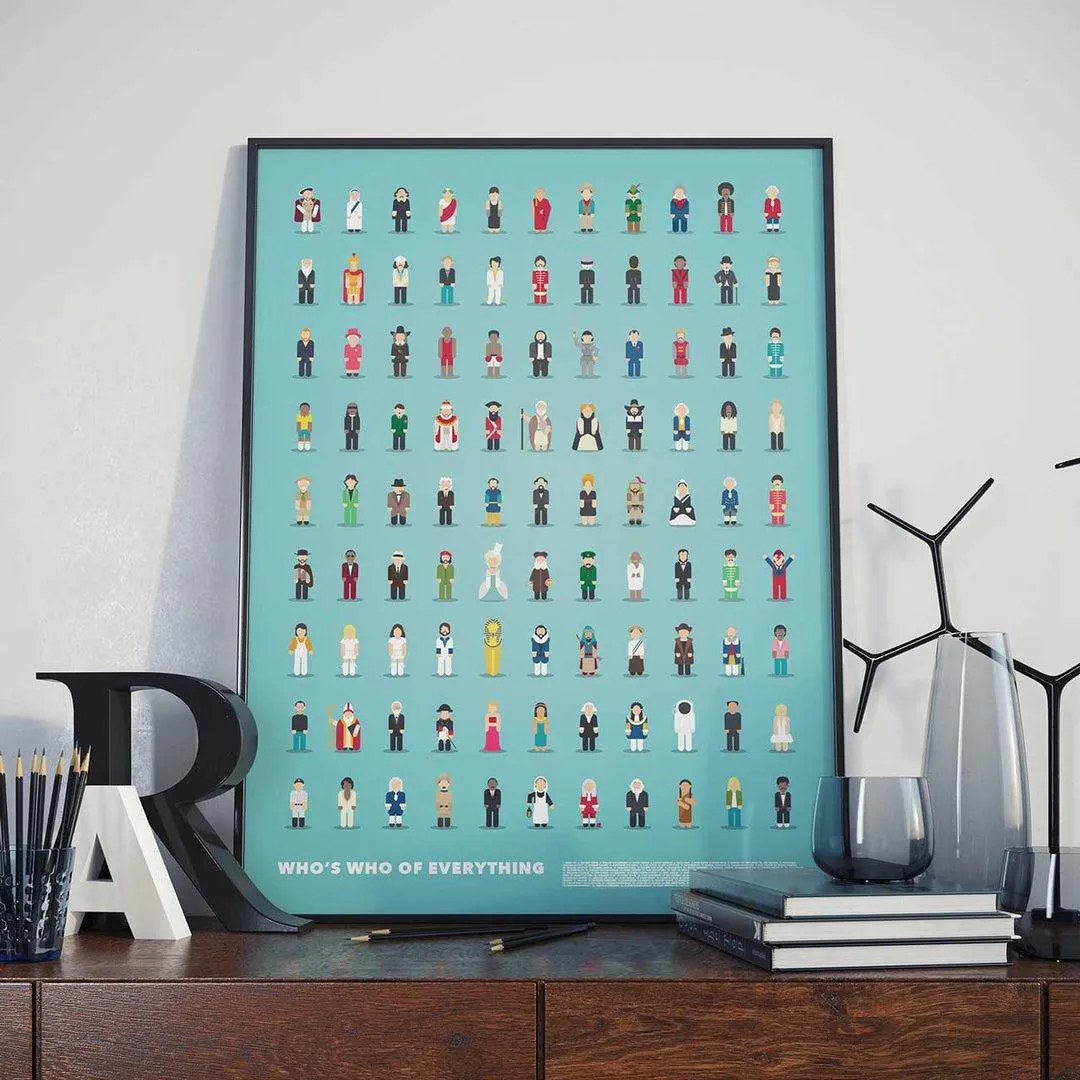 Who's Who Print - Colorful, Art