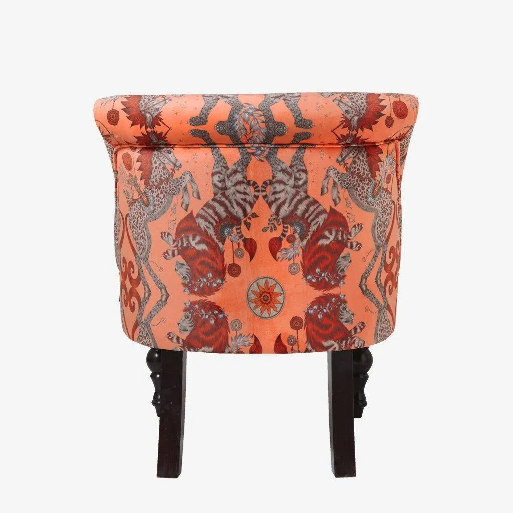 Wingback Armchair - Coral, Velvet