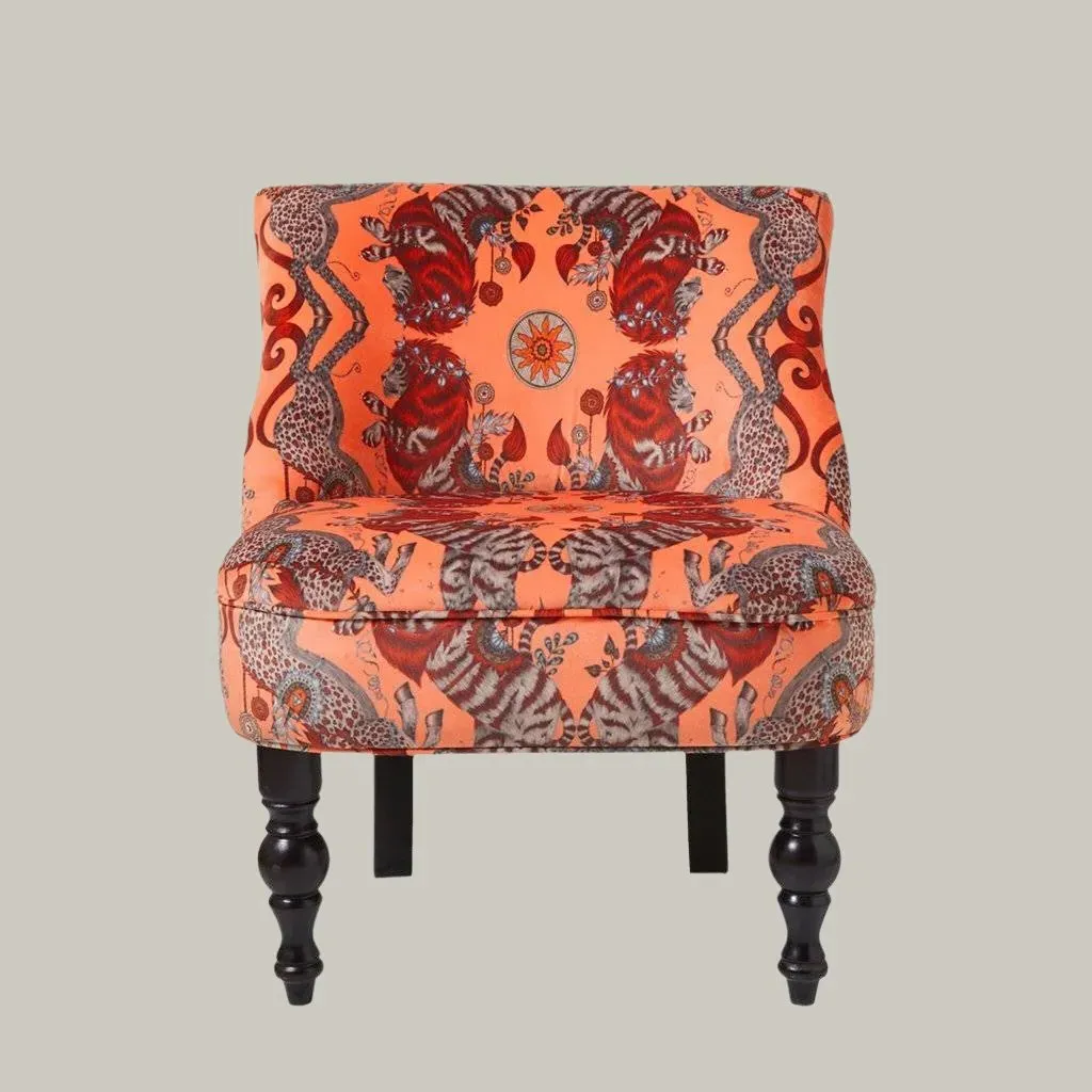 Wingback Armchair - Coral, Velvet image