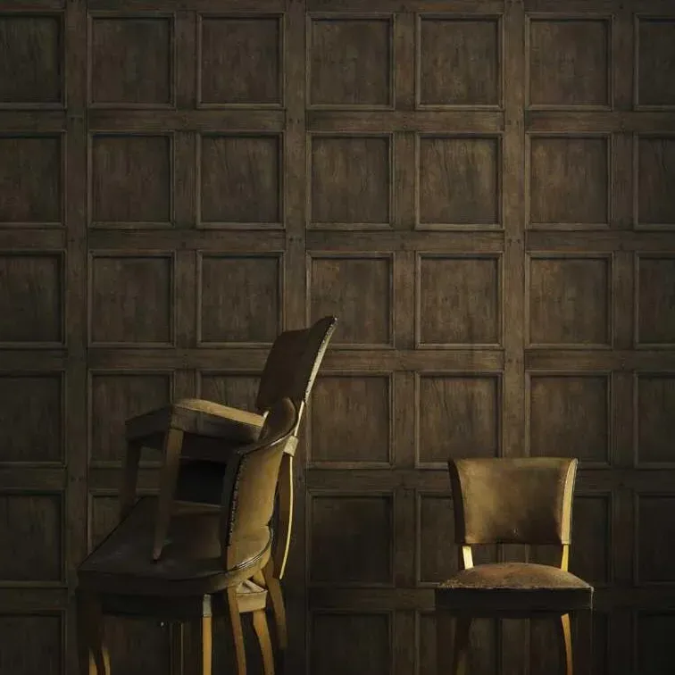 Wood Panel Effect Wallpaper Roll - Traditional image