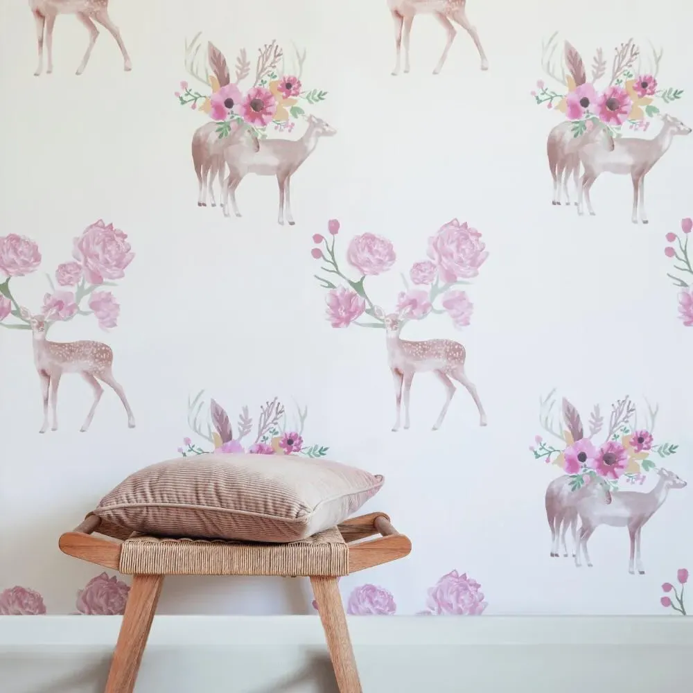 Woodland Wonder Wallpaper Roll - Pink Floral image