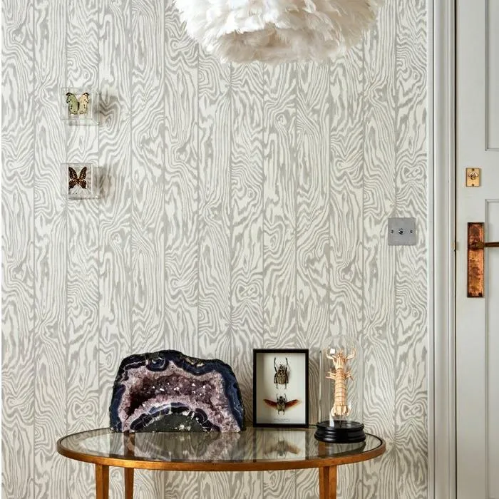 Zebrawood Wallpaper Roll - Stone