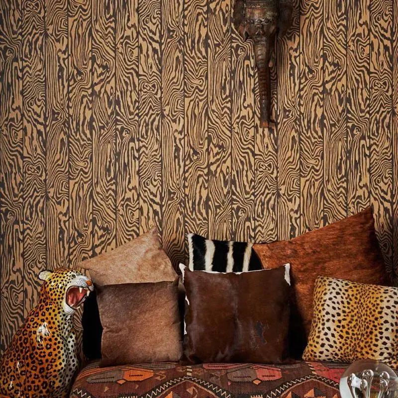 Zebrawood Wallpaper Roll - Tigerskin