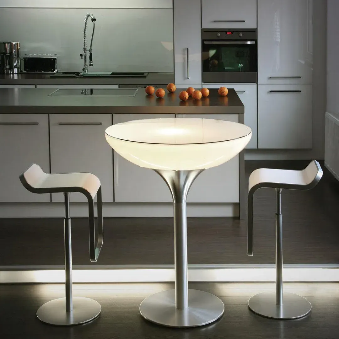 Lounge 105 LED Light-Up Table - White, Aluminium product
