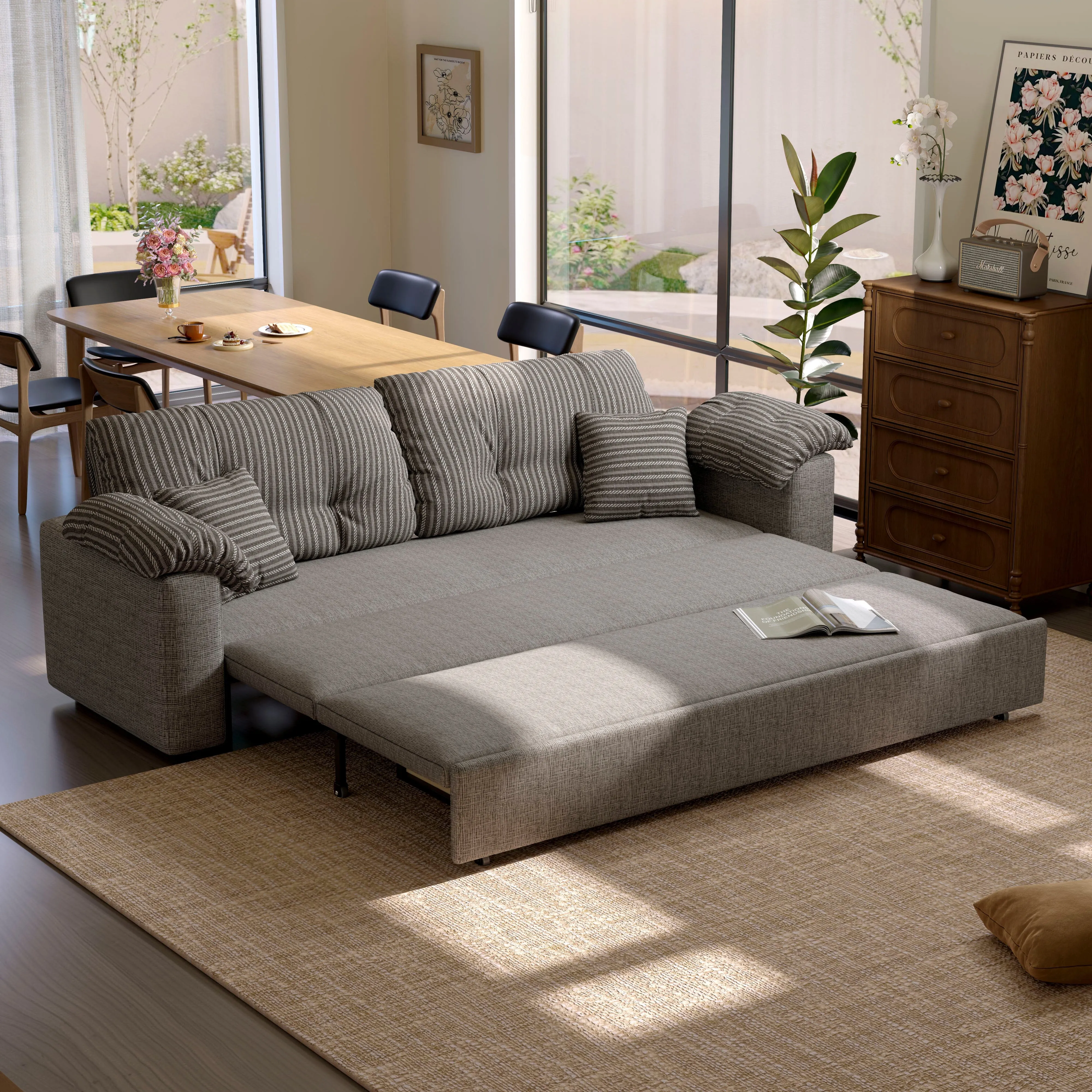 2-Seater Sofa Bed with Storage