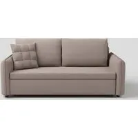 3-Seater Sofa Bed with Storage - Khaki, Velvet