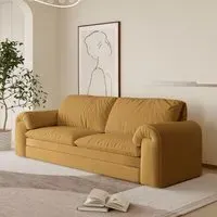 Convertible Sleeper Sofa Bed with Drawers - Cream