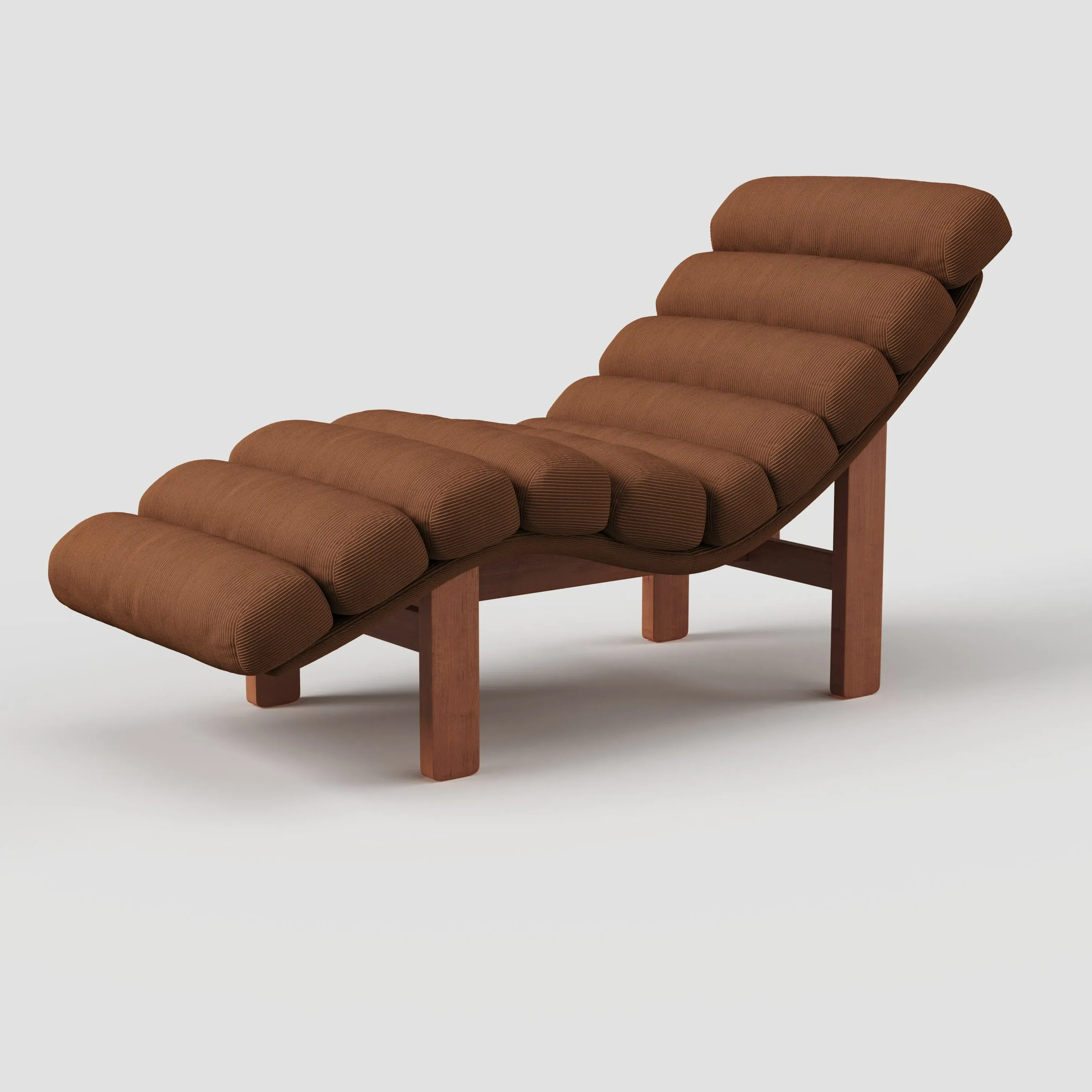 Ergonomic Chaise Lounge Reclining - Corduroy, Solid Wood product