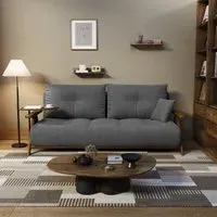 Foldable 3 Mode Sofa Bed - Matte Fabric, Solid Wood