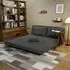 Foldable 3 Mode Sofa Bed - Matte Fabric, Solid Wood