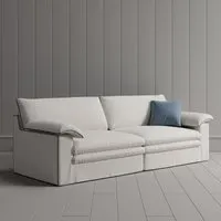 Lambswool Modular Sofa Detachable - Cotton-Linen, Solid Wood alternate view