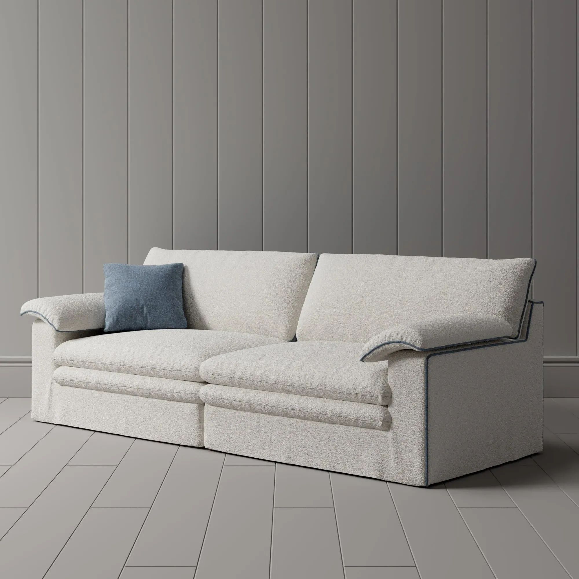 Lambswool Modular Sofa Detachable - Cotton-Linen, Solid Wood product