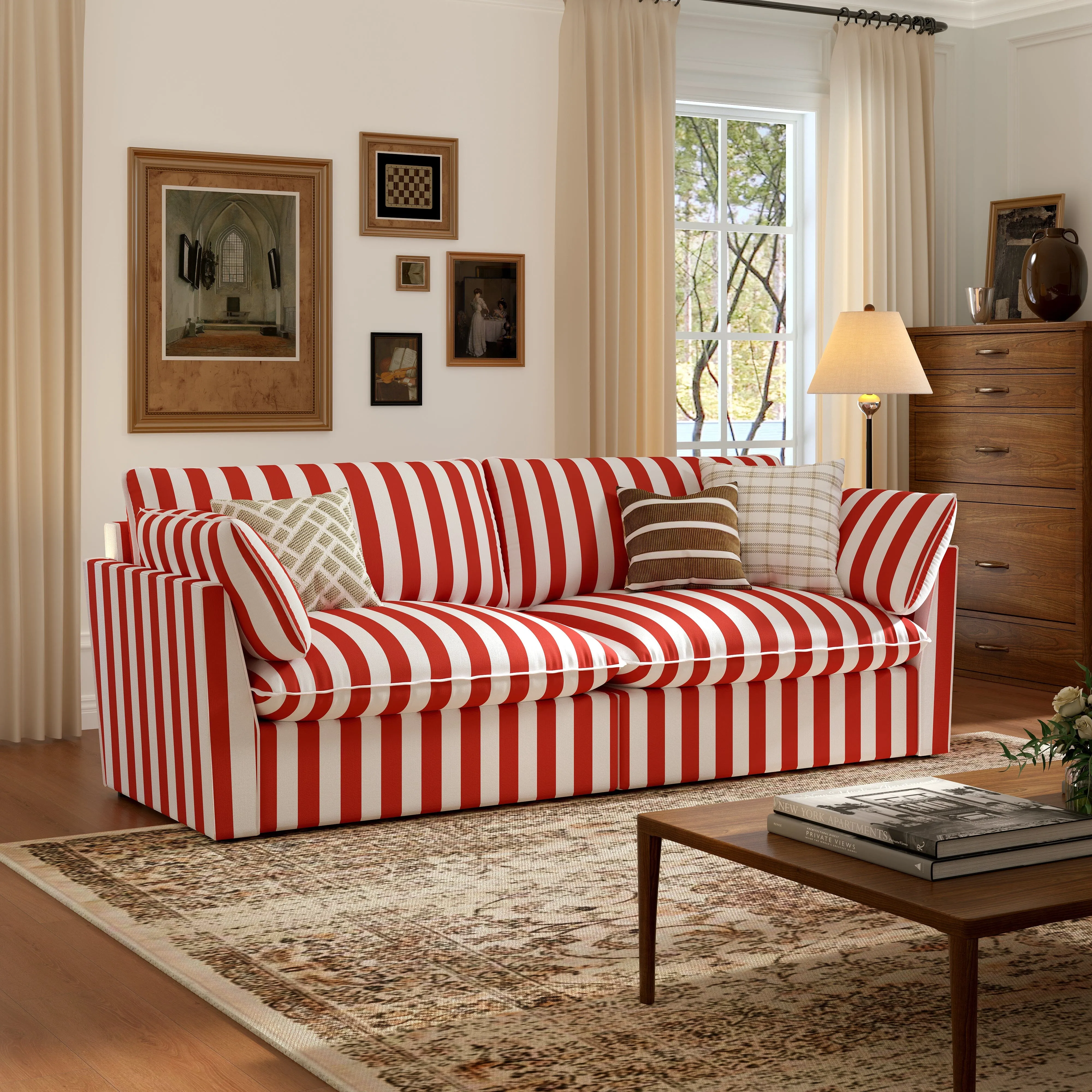 Retro Striped Handmade Sofa - Cotton Blend product