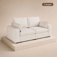 Tofu Block Corner Sofa Bed with Storage - White alternate view