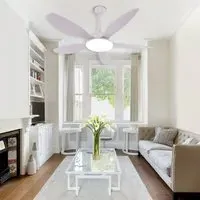 5-Blade Ceiling Fan with Light and Timer - Black