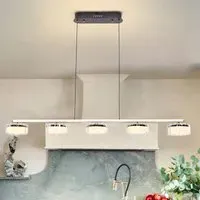 5-Light Pendant Light with Tri-Colour LED - Aluminum, Acrylic