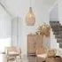Bamboo Pendant Light with Iron Frame - Natural
